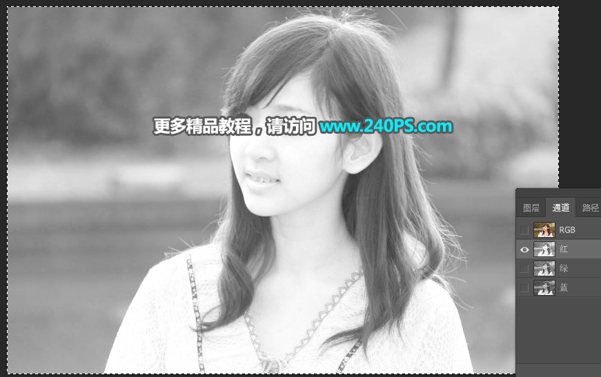 用PS通道快速抠出人物毛发效果的通道抠图教程