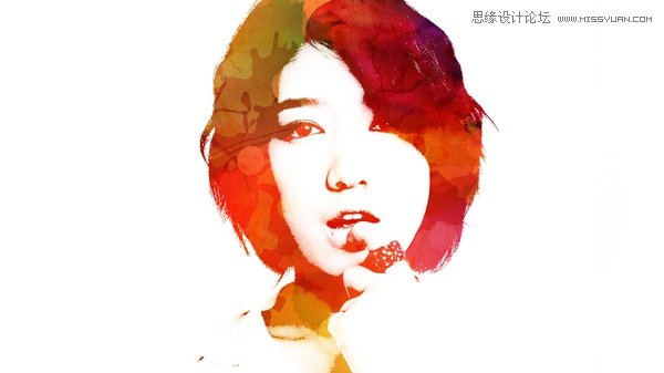 Photoshop制作水彩涂鸦风格的人像海报设计教程