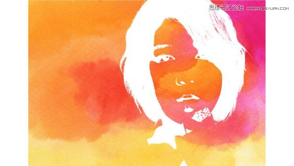 Photoshop制作水彩涂鸦风格的人像海报设计教程