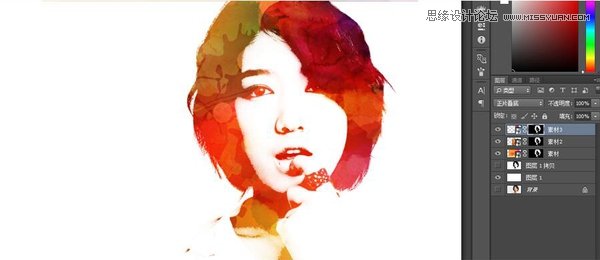 Photoshop制作水彩涂鸦风格的人像海报设计教程