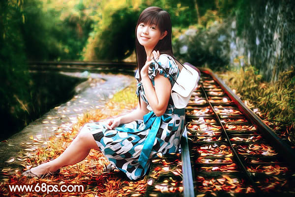 外景照片,PS调色调出鲜艳靓丽效果的外景人物照片