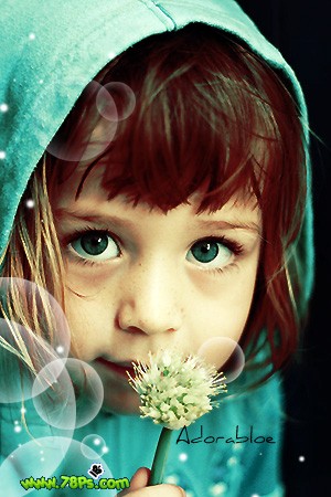 梦幻效果,Photoshop调色做出梦幻效果的小女孩照片