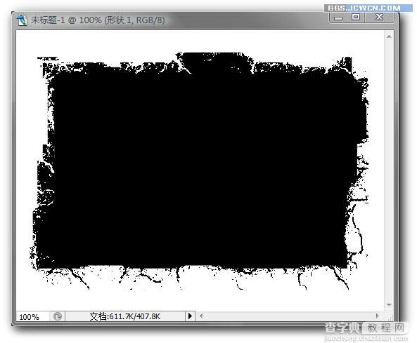 使用Photoshop滤镜制作残破的边框效果的图片处理教程