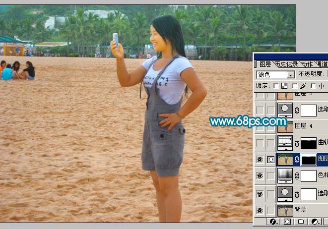 外景照片,PS调色调出流行色效果的外景照片