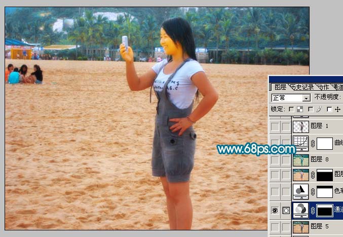 外景照片,PS调色调出流行色效果的外景照片