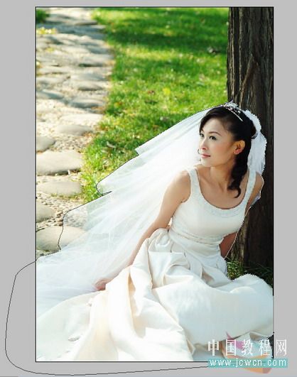 巧用Photoshop钢笔加橡皮擦工具给婚纱照片抠图教程