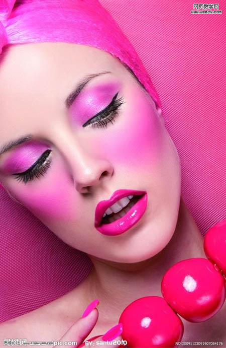 使用Photoshop给浓妆人物照片的磨皮及调色方法