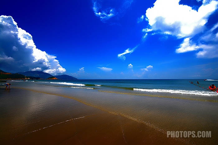 使用Photoshop把海边沙滩照片处理的明亮清晰色彩鲜艳