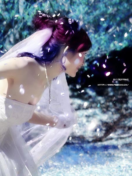 使用Photoshop调色打造梦幻艺术效果的唯美婚纱照片