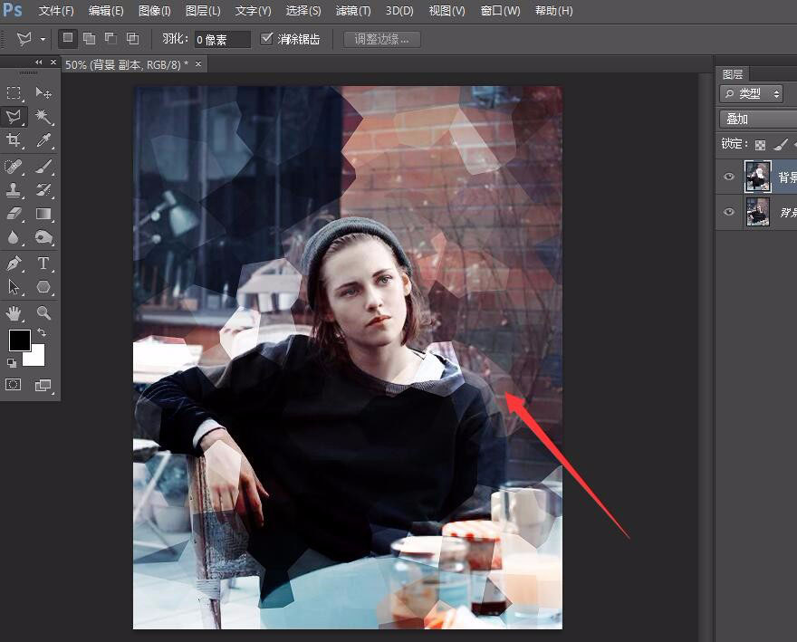 照片部分晶格化怎么做?PS给人物照片添加晶格化效果的技巧