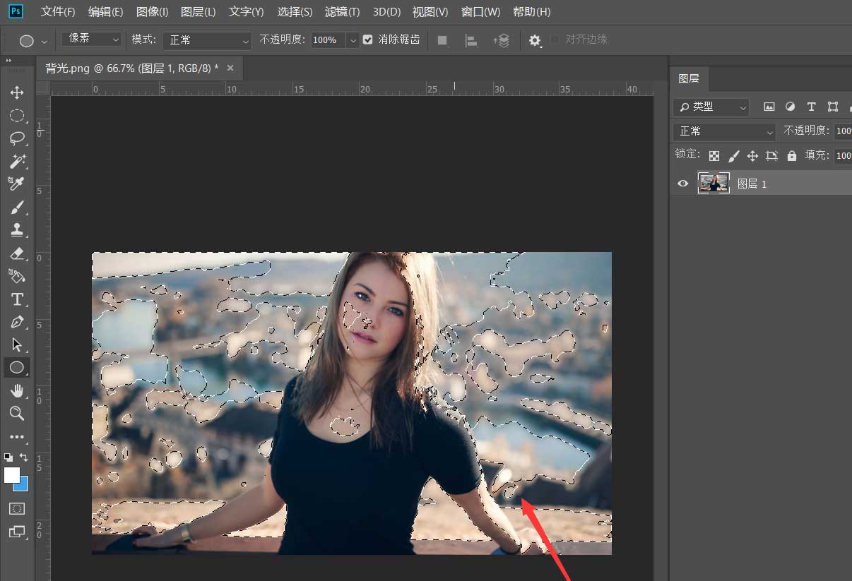 Photoshop调亮背光照片机背光照片修图技巧