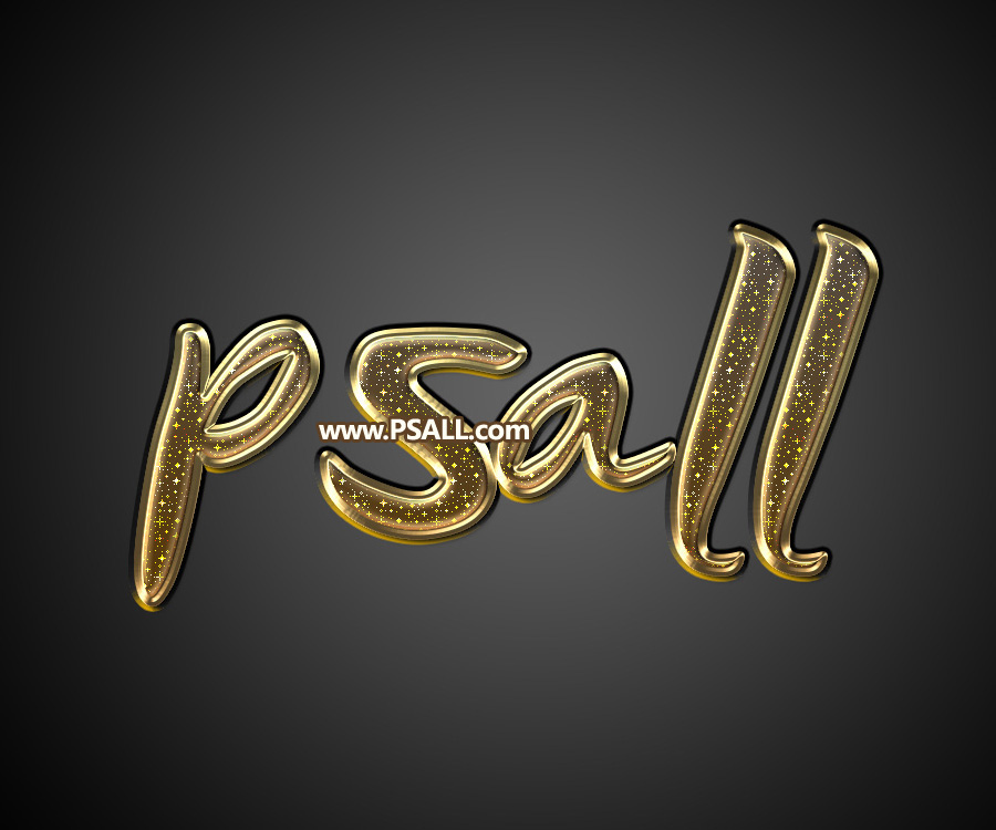 Photoshop制作华丽的金色星光字体设计教程
