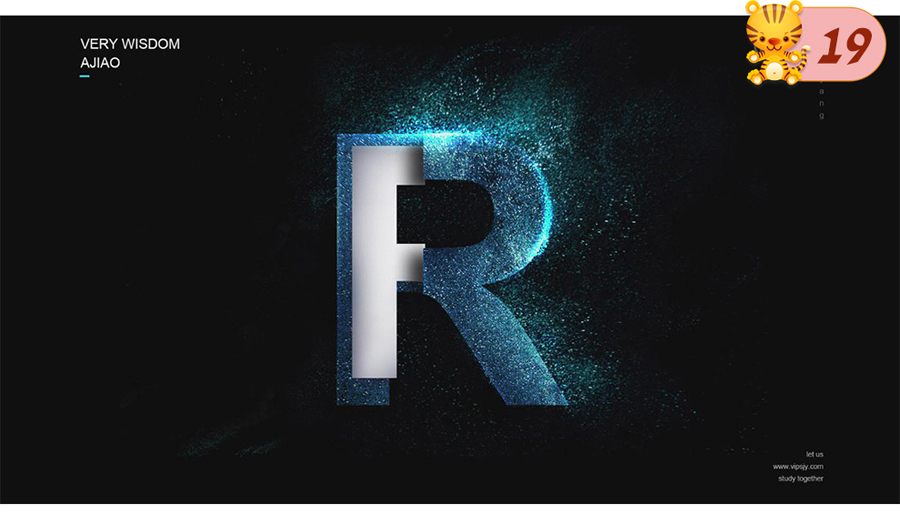 Photoshop字体设计教程:制作被星空粒子打散特效的字体