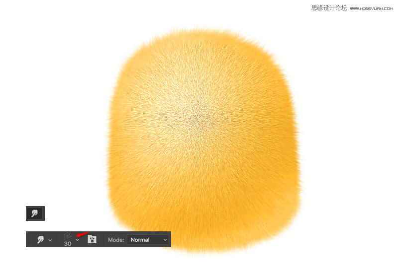 Photoshop鼠绘绘制毛茸茸的可爱小鸟图片教程