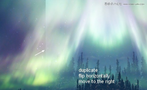 Photoshop绘制绚丽的北极光主题壁纸设计教程