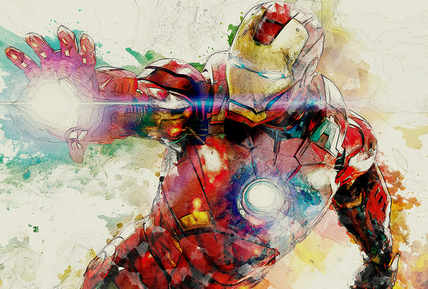 Photoshop快速把照片转为涂鸦喷溅效果教程