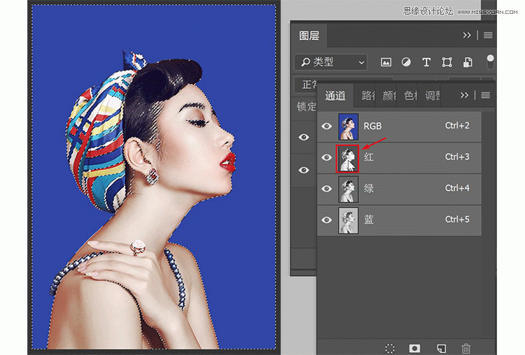 Photoshop制作金色特效的波普人像效果图片