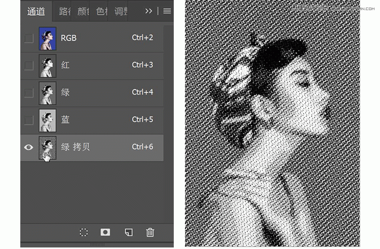 Photoshop制作金色特效的波普人像效果图片