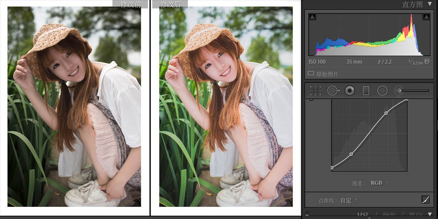 Photoshop调出甜美小清新效果外景少女照片