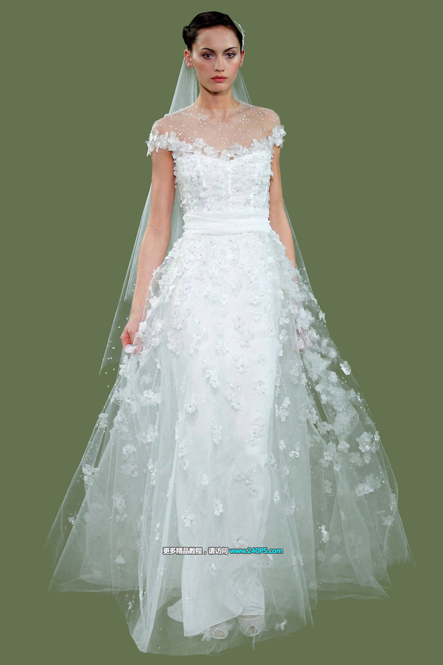 使用Photoshop钢笔和通道抠出婚纱人像抠图教程