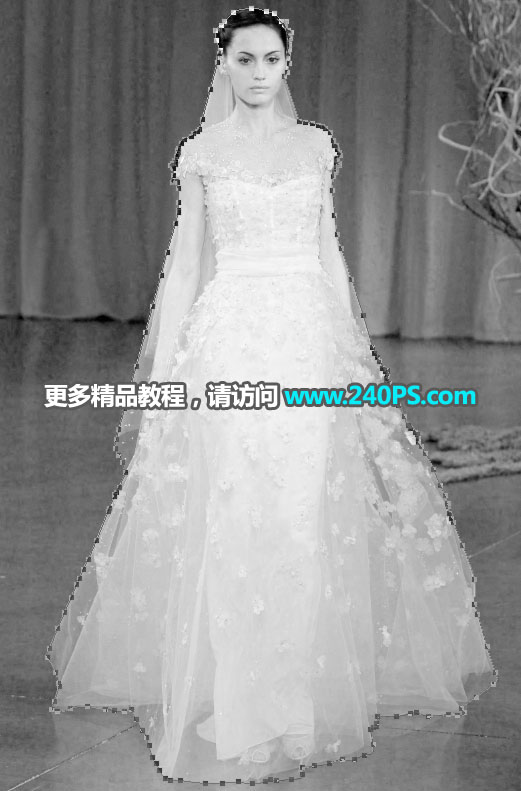 使用Photoshop钢笔和通道抠出婚纱人像抠图教程